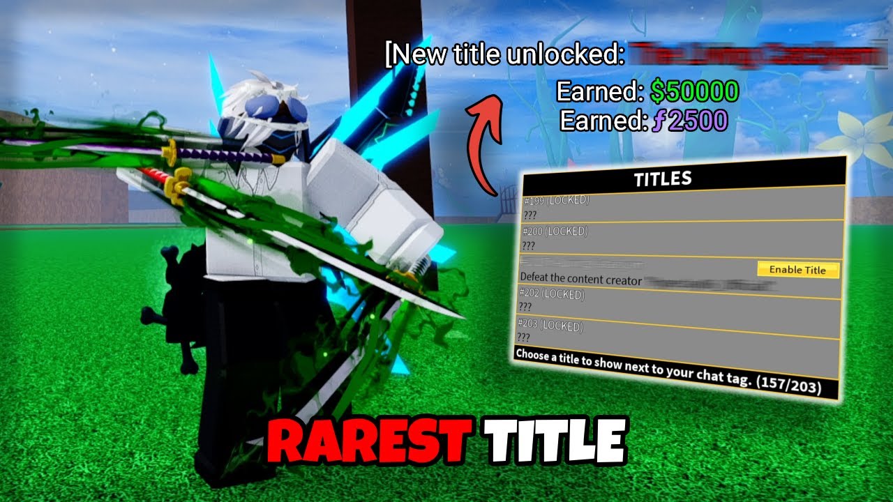 Obtaining The Rarest Title In Blox Fruits (PVP)
