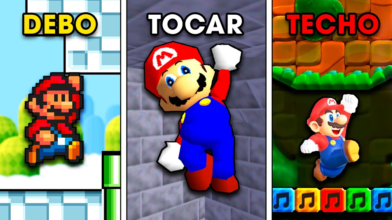 Qué tan RÁPIDO puedes TOCAR TECHO en cada juego de MARIO