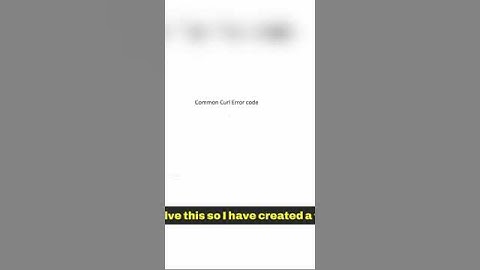 Common Error Codes You Might Encounter when using curl