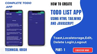 🚀 Creating a Dynamic To-Do App with Tailwind CSS and JavaScript  LocalStorage 💻