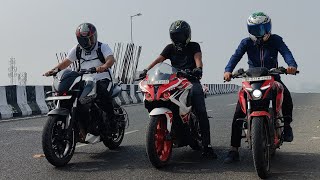 Pulsar N250 Vs Pulsar Ns200 Vs Pulsar Rs200 Race | TopEnd