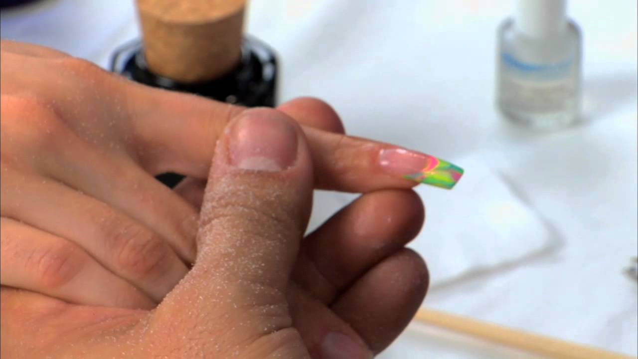 nails chermside Acrylic Marble Design: Part 2 of 2 - Acrylic Nails