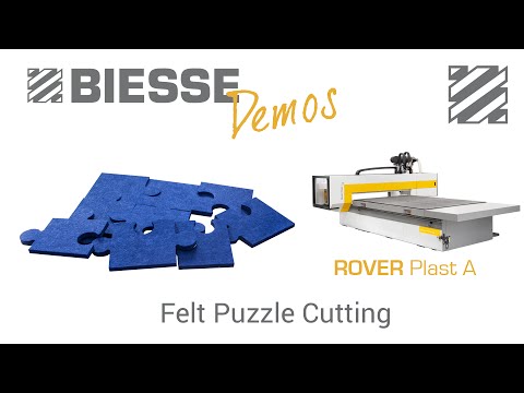 See the Rover Plast A Cutting a felt Puzzle with its high speed oscillating knife.Rover Plast A is part of Biesse Advanced Materials Range, all the experienc...