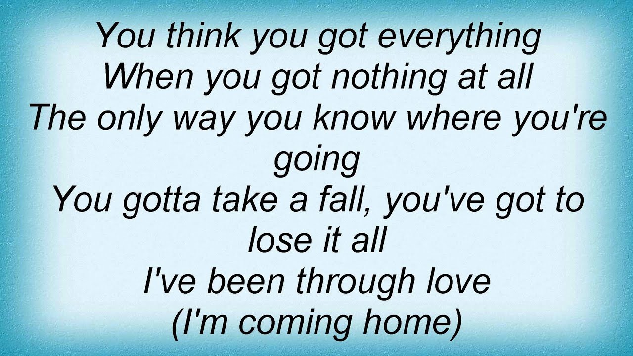 Lionel Richie - I'm Coming Home Lyrics