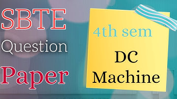 Diploma Question Paper| DC Machine 4th sem| 2019 (even) /EEE /EE || SBTE BIHAR DIPLOMA