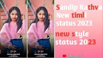 Sandip rathva timli status 2023 #short_video #4kstatus #timli #status #viral #2023 #2023status