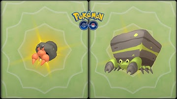 Pokemon Go: Evolving Shiny Dwebble into Shiny Crustle