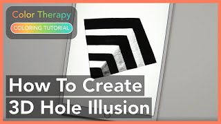 Coloring Tutorial: How to Create a 3D Hole Illusion with Color Therapy App screenshot 1