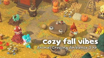 autumn yard days 🌸🍂  cozy fall vibes ・ animal crossing ambience・ 3hr study/relax/focus ♡