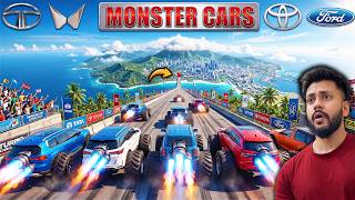 MONSTER☠️ INDIAN CARS WITH BOOSTER🚀 VS BIGGEST RAMP JUMP |GTA 5 ABHISHEKKZ GAMING screenshot 2