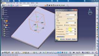 #CATIA V5 TUTORIALS#  || DRAFT FILLETED PAD COMMAND ||
