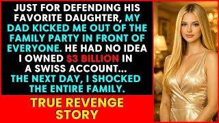 My dad kicked me out at our family party to defend his daughter — not knowing about my $3B fortune