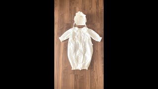 【手作りベビードレス】ミシン初心者がベビードレスを作ってみた/妊婦/臨月/出産準備/プレママ/新生児#shortst