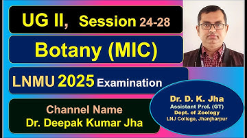 MIC Botany important guess questions for LNMU UGII 2024-28 session examination