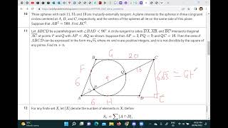 2022 AIME Q11 geo team live solve