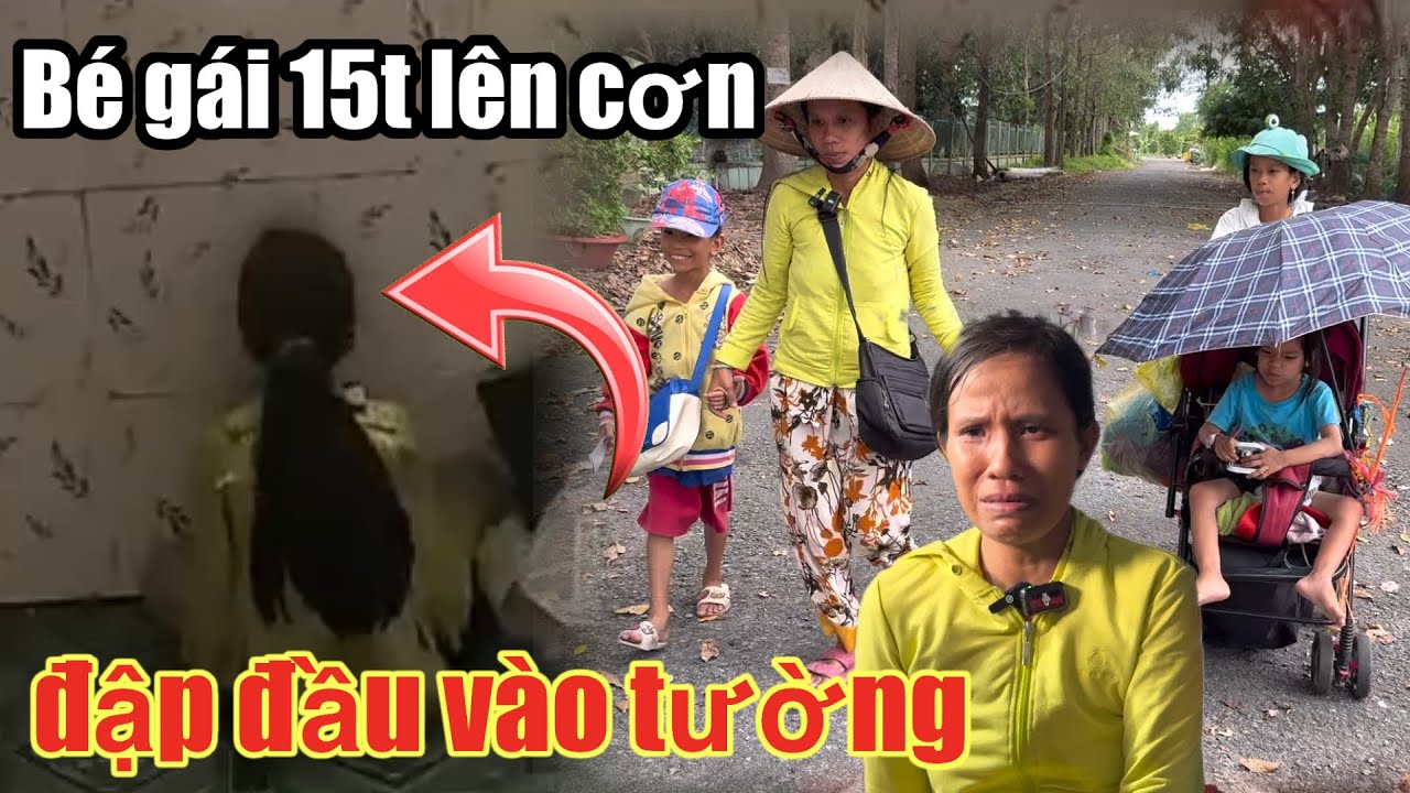 Rơi nước mắt Cận Cảnh bé gái 15t con Bé 4 bán vé Số lên Cơn đ/ập đầu vào Tường