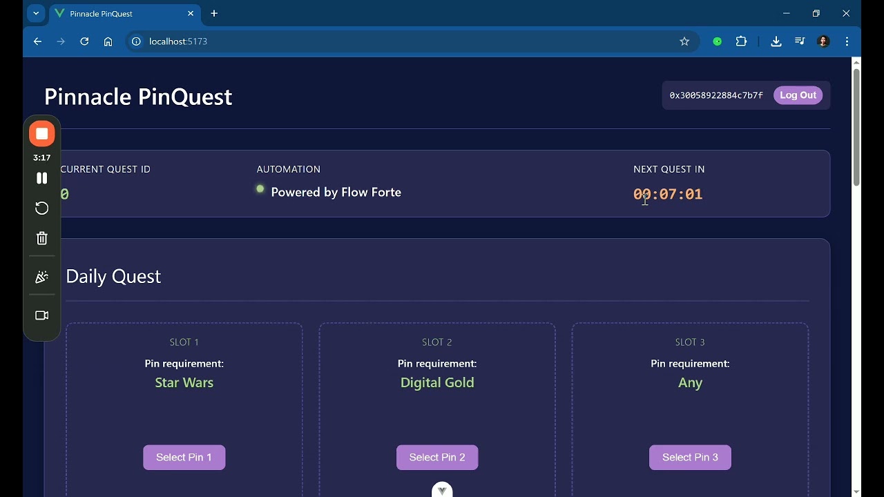 PinQuest Demo - Flow GrantDAO Program submission