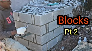 front Porch Makeover Pt 2/ How To Lay Concrete Block, DIY