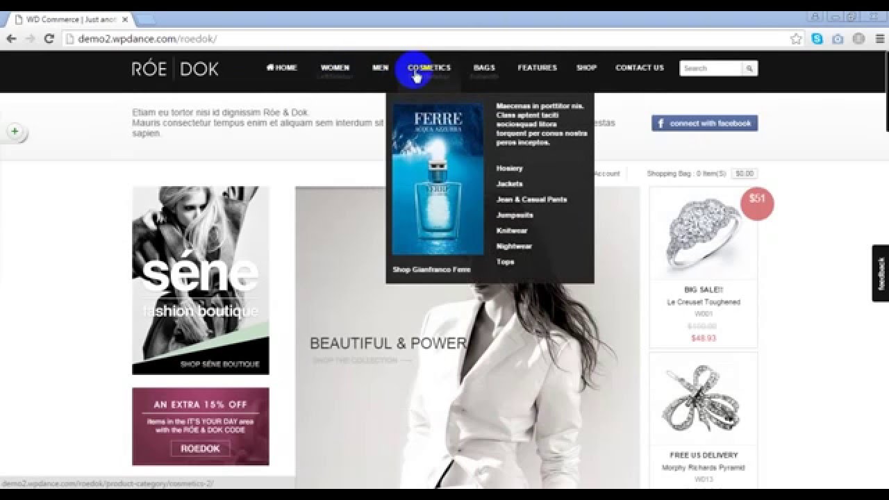 WooCommerce WordPress Theme - RoeDok Preview