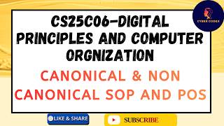 CS25C06 - DPCO | Canonical & Non-Canonical SOP and POS | DPCO | Anna University R2025 | Sem 1 |