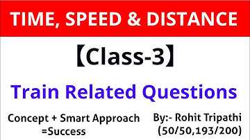 Train Related Questions | Time, Speed & Distance | for SSC CGL,CHSL 2020 by Rohit Tripathi