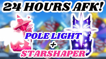 24 HOURS AFK with the POLE LIGHT CORE DEVICE and STARSHAPER DEVICE! Roblox Sols RNG!
