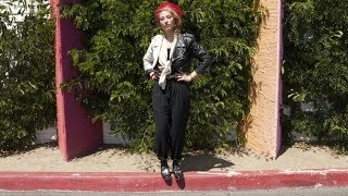 Dailies: Sticking Up For What's Right in Her DIY Jacket & Poetry Hat - Samantha Urbani at Coachella