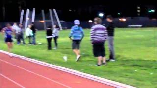 Rob Arsenault collapses at Ben Brown Invitational 5000 M Race--Heat E March 5, 2011