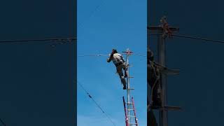 Adss cable installing #fiber #fiberglass #shortvideo #lifeisbutadream #mobilenetwork