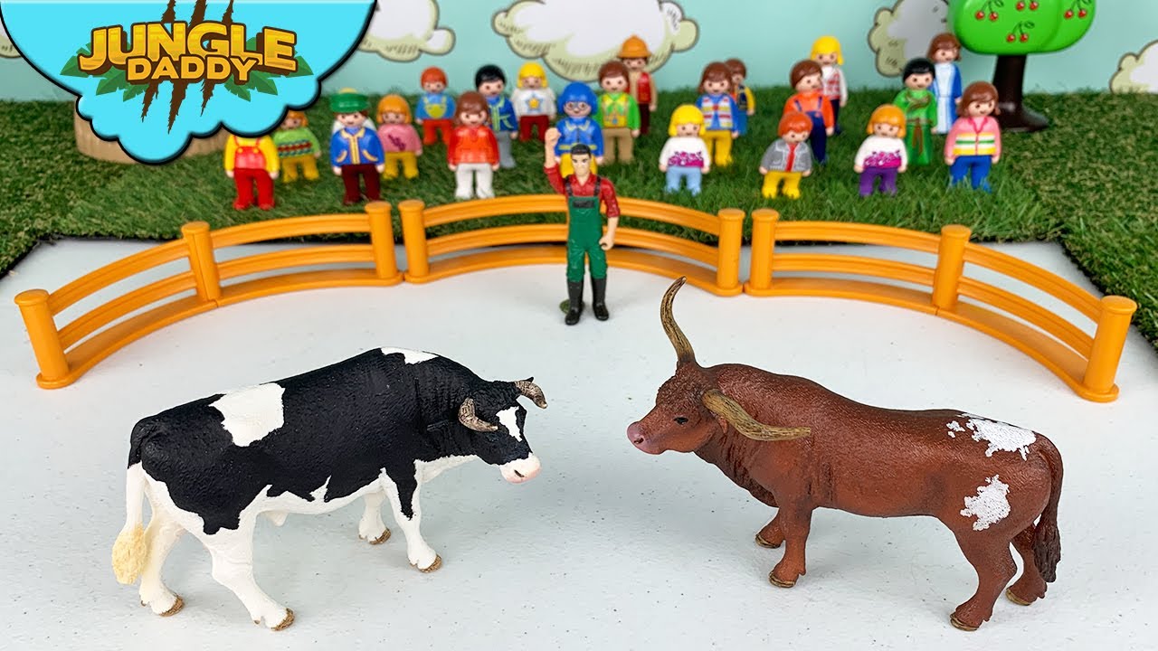 toy cows and bulls