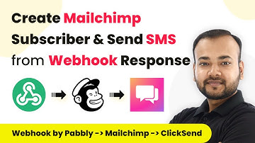 How to Create Mailchimp Subscriber & Send SMS from Webhook Response | Webhook by Pabbly to Mailchimp