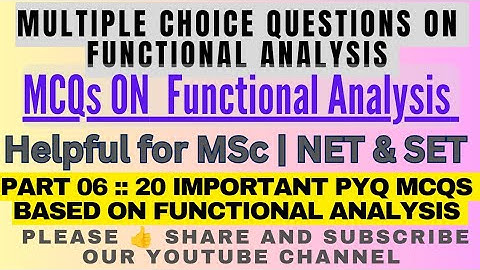 #part6 Most Important multiple choice questions (MCQ) on Functional Analysis | MCQ Adjoint Operator