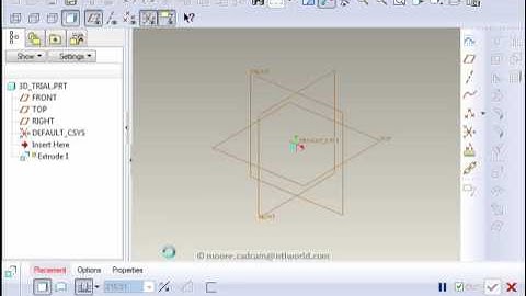 Opening ProENGINEER - for beginners.wmv
