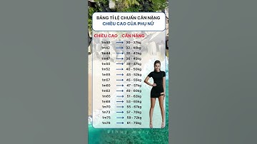 Bảng tỷ lệ chuẩn cân nặng, chiều cao của phụ nữ #shorts #shortsvideo #shortsviral #chieucaocannang