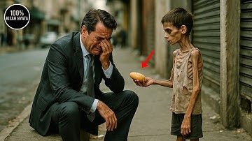 Pengemis kecil memberikan MAKANAN SATU-SATUNYA kepada Miliuner yang menangis di jalan, ini kata dia.