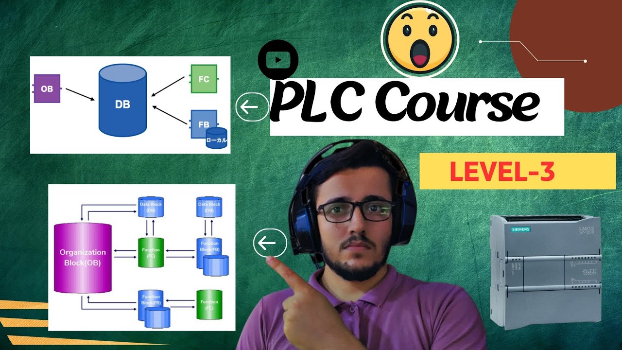 69:كيفية احتراف برمجة اصعب المشاريع في PLC  بأستخدام function and function block in tia portal