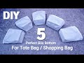 DIY Perfect Box Bottom For Tote Bag / Shopping Bag #sewingtricksandtips