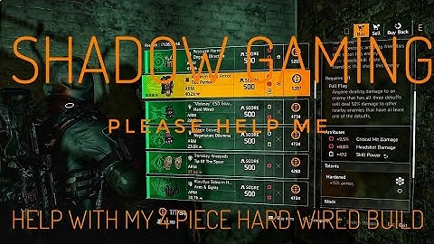 The Division 2: Help With Hard Wired Skill Build Please