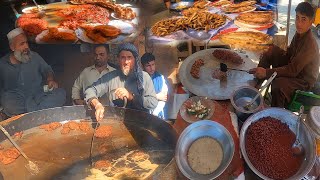 Street food in Jalalabad Talashi chowk | Chapli kababa | Channa and lobya | Liver fry | Nangarhar