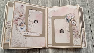 Touch of Spring 🌸💗 | 7 x 9 | Interactive Scrapbook Mini album | 2024 February