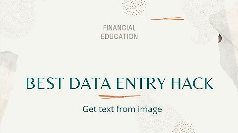 Extract Text from Image - Best OCR available. Best Data Entry Hack!!
