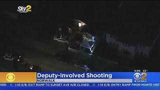 Suspect Shot, Wounded By Deputies In Norwalk Arrested After Standoff; Man Found Beaten To Death Near
