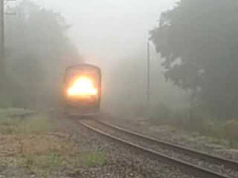 SW Chief In The Fog...Lawrence, Ks 7-31-2008