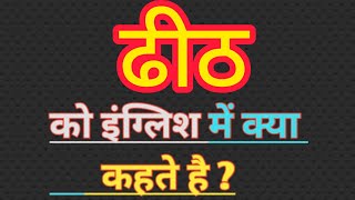 ढठ क इगलश मतलब Dhith Ka English Meaning Insolent Meaning In Hindi Word Meaning
