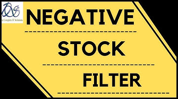 NEGATIVE STOCK FILTER