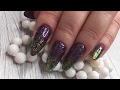 Embossed nail design using plastic food wrap