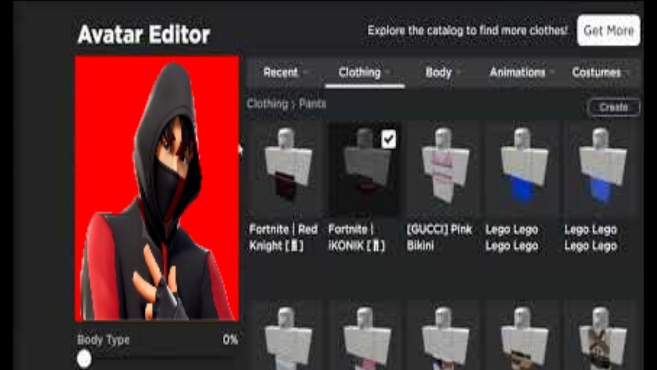 Making The Ikonik Fortnite Skin In Roblox Youtube - roblox how to be ikonik from fortnite in robloxian high