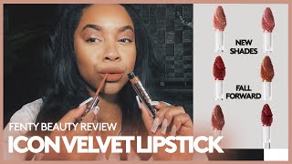 NEW Fenty Beauty Icon Velvet Liquid Lipstick Try On + Comparing Original Shades