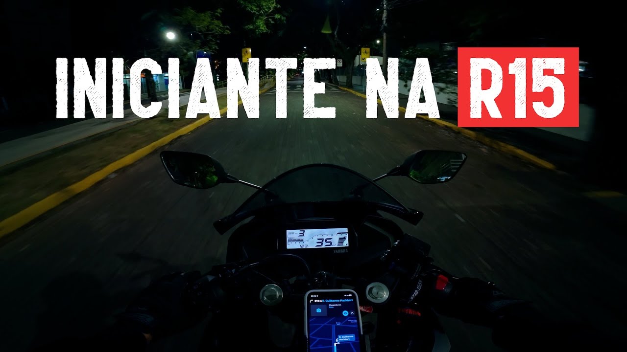 Iniciante na YAMAHA R15 2025 (Passeio Noturno) - Parte 1
