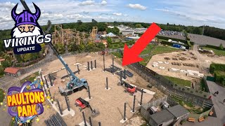 Vikings construction update #5 | VERTICAL CONSTRUCTION?! | Paultons park may 2025!